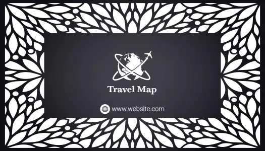Intricate Geometric Travel Map Adventure Business Card Template
