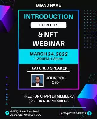Introduction to Nfts Webinar Announcement Flyer Template