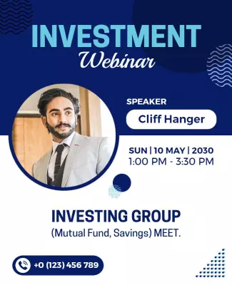 Investment Webinar Promotional Flyer Template
