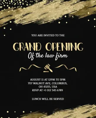 Invitation to Law Firm Grand Opening Flyer Template