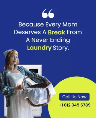 Inviting Blue Laundry Service Promotion Poster Template