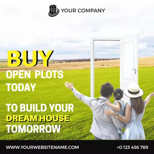 Inviting Open Plots for Your Dream House Today Ad Template