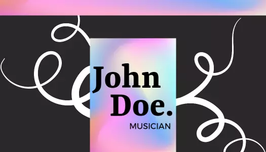 Iridescent Soft Colorful Musician Business Card Template