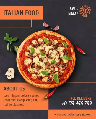 Italian Cuisine Promotion Flyer Template