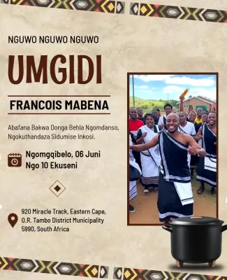 Ithempulethi Yeflaya Lomcimbi Wokugubha Umdanso Wamasiko Wase-Umgidi