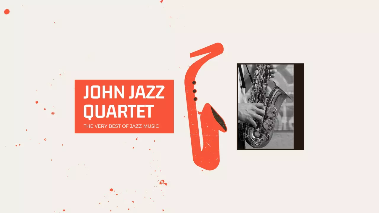 Jazz Music Celebration with Saxophone Art YouTube Banner Template