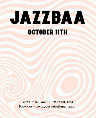 Jazz Music Event Announcement Poster Template