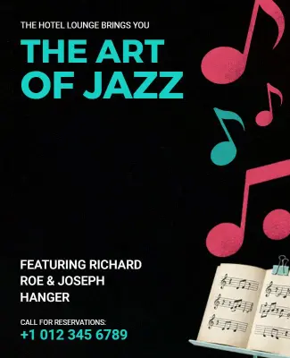 Jazz Music Night Event Poster Template