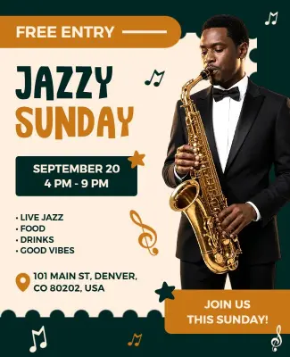 Jazzy Sunday Event Flyer Template