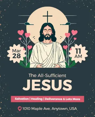 Jesus Religious Event Flyer Template