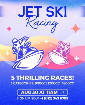 Jet Ski Racing Sports Flyer Template