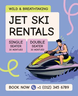Jet Ski Rentals Promotional Flyer Template