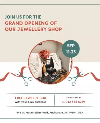 Jewellery Shop Grand Opening Flyer Template