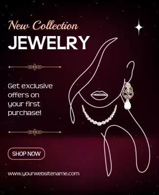 Jewelry Collection Promotional Flyer Template