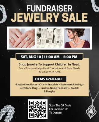 Jewelry Sale Fundraiser Event Flyer Template