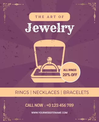 Jewelry Sale Promotional Event Flyer Template