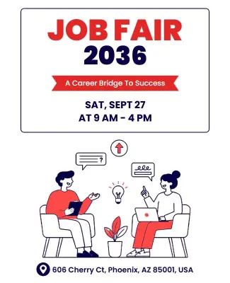 Job Fair Advertising Poster Template