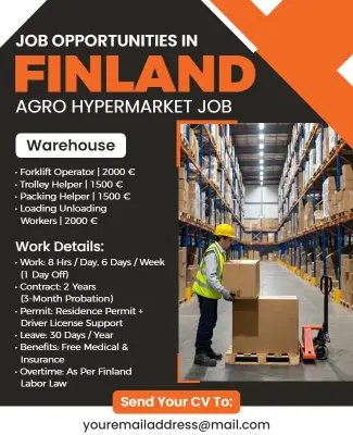 Job Openings in Finland Flyer Template