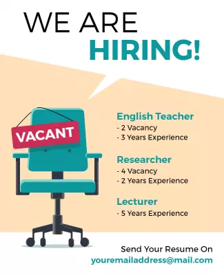 Modern Job Recruitment with Colorful Icons Flyer Template