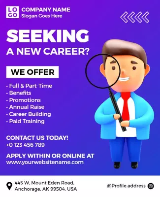 Job Vacancy and Career Opportunities Flyer Template