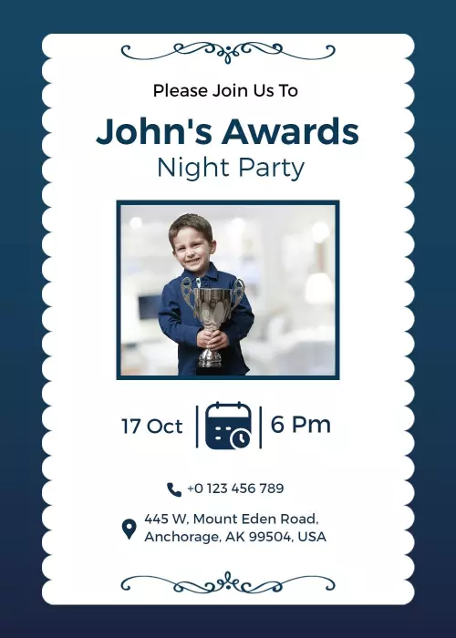 John's Awards Night Celebration Ceremony Invitation Template