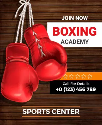 Join Boxing Academy Training Session Flyer Template