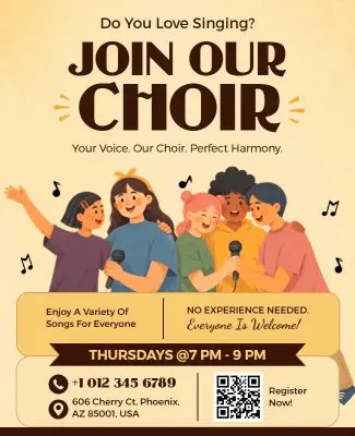 Join Our Choir Poster Template