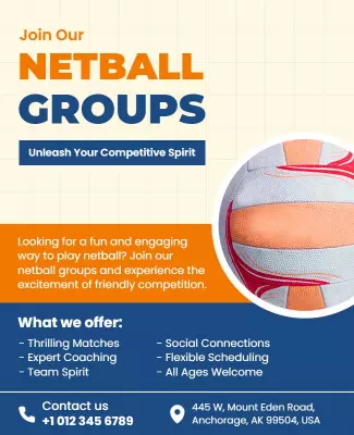 Join Our Exciting Netball Groups Flyer Template