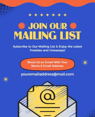 Join Our Mailing List Subscription Flyer Template