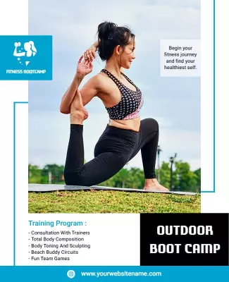 Join Our Outdoor Fitness Boot Camp Flyer Template