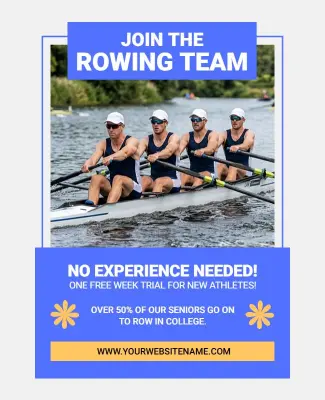 Join Our Rowing Team Promotion Flyer Template