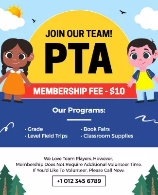 Join Our Team Pta Membership Flyer Template