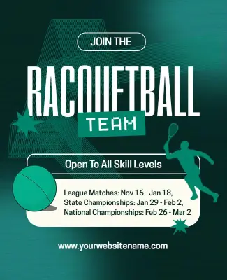 Join Racquetball Team Event Flyer Template