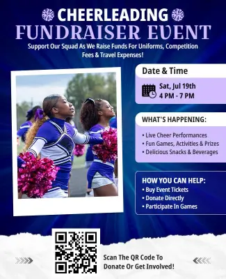 Join the Cheerleading Fundraiser Event Flyer Template