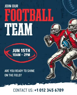 Join the Local Football Team Flyer Template