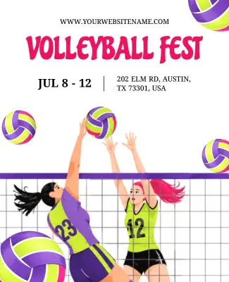 Join the Volleyball Fest Event Poster Template
