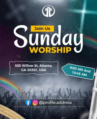 Join Us for Sunday Worship Flyer Template