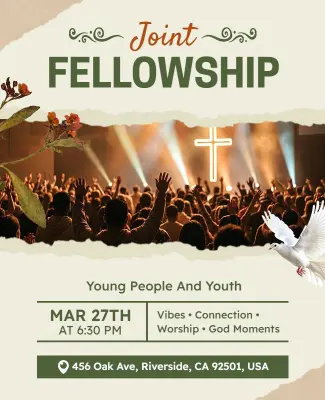 Joint Fellowship Religious Event Poster Template