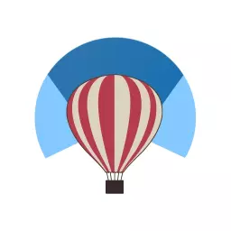 Journey Beyond with Vintage Hot Air Balloon Travelling Logo Template