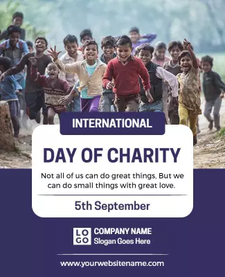 Joyful Community Children Charity Event Poster Template