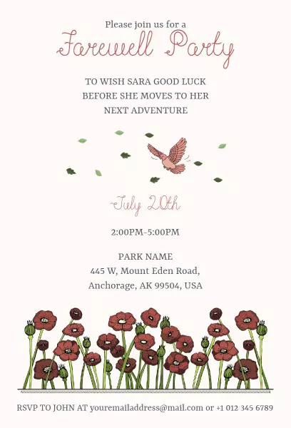 Joyful Farewell Party Celebration to Wish Good Luck Invitation Template