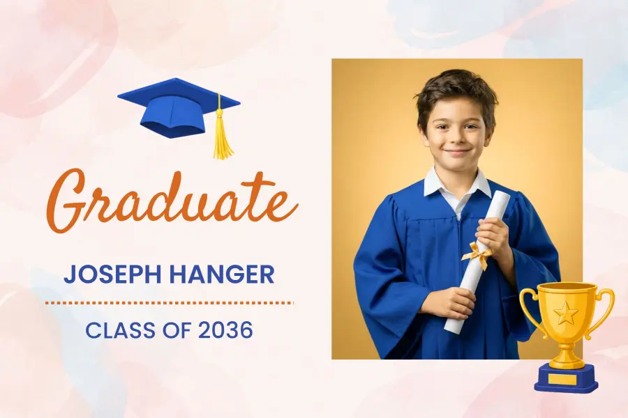 Joyful Graduation Achievement Postcard Template