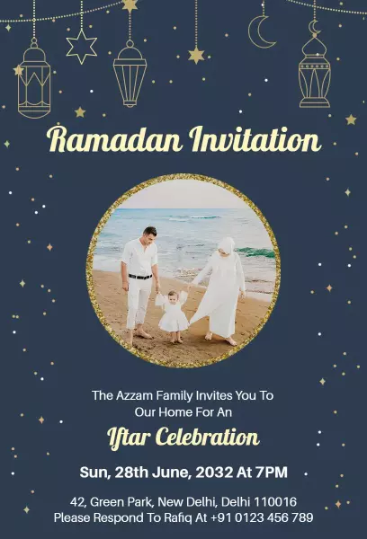 Joyful Iftar Celebration Ramadan Festival Invitation Template