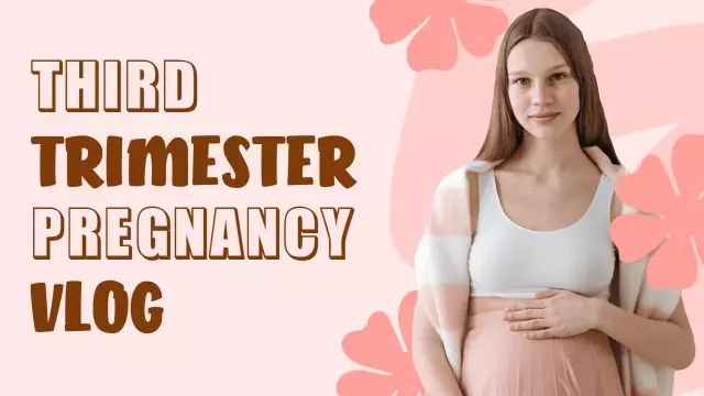 Joyful Third Trimester Pregnancy Vlog YouTube Thumbnail Template