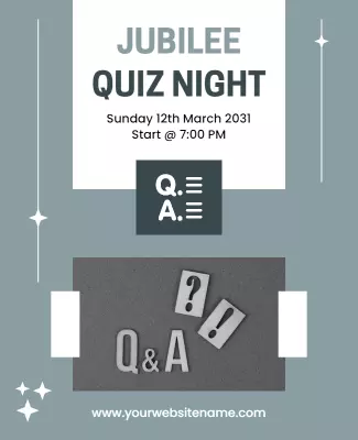 Jubilee Community Quiz Night Flyer Template