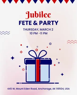Jubilee Fete and Party Celebration Flyer Template