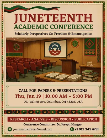 Juneteenth Academic Conference Flyer Template