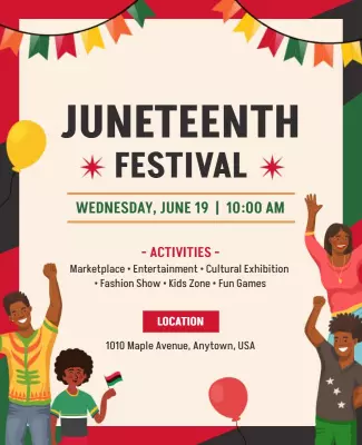 Juneteenth Celebration Event Flyer Template