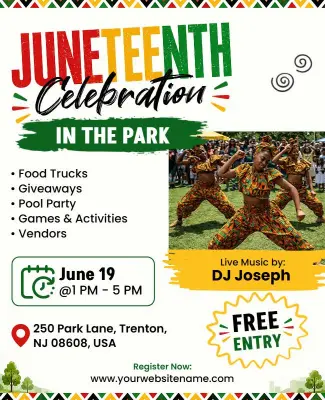 Juneteenth Celebration in the Park Event Flyer Template