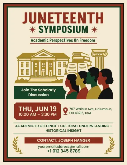 Juneteenth College Campus Event Flyer Template
